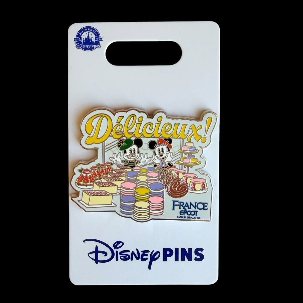 Disney Parks EPCOT France Delicieux Mickey Minnie Bakery Macaron Pin NEW 2024